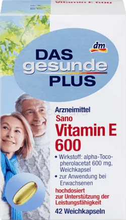 DAS GESUNDE PLUS VITAMIN E 600 BOITE DE 42 CAPSULES MOLLES