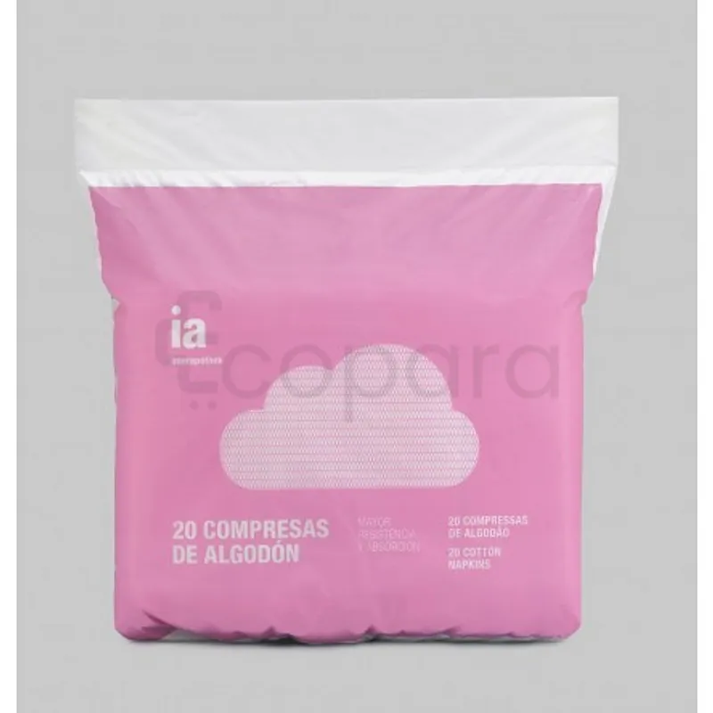 IA COMPRESSES DE COTON BOITE DE 20