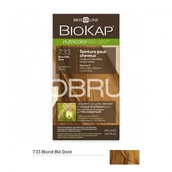BIOKAP NUTRICOLOR DELICATO BLOND BLE DORE NUMERO 7.33 140ML