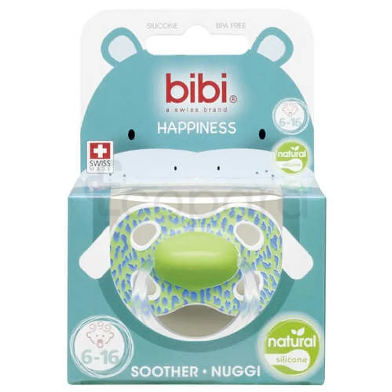 BIBI SUCETTE HAPPINESS NATURAL SILICONE 6-16MOIS REFERENCE 955460