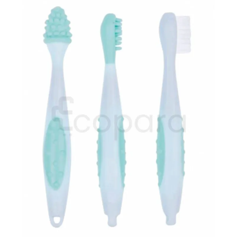 BEBE CONFORT 3 BROSSES A DENTS AVEC ETUI SAILOR BLEU 0-36MOIS REFERENCE 3106203000