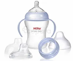 NUBY BIBERON NATURAL TOUCH EVOLUTION SET SILICONE +3MOIS 240ML REFERENCE NT68000
