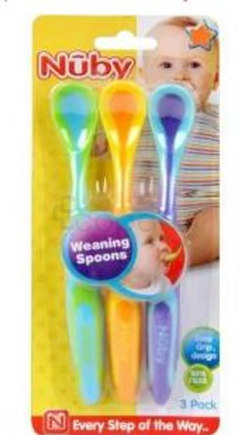 NUBY 3 CUILLERES COULEURS DIFFERENTES 6MOIS+ REFERENCE ID5383