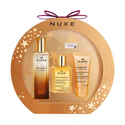 NUXE PRODIGIEUX COFFRET NOEL 2017 PARFUM 50ML + HUILE DE DOUCHE 30ML + HUILE VISAGE-CORPS-CHEVEUX 30ML