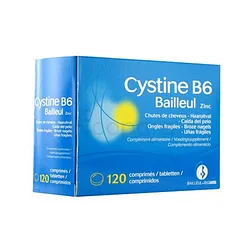 CYSTINE B6 BAILLEUL ZINC CHUTE CHEVEUX BOITE DE 120 COMPRIMES