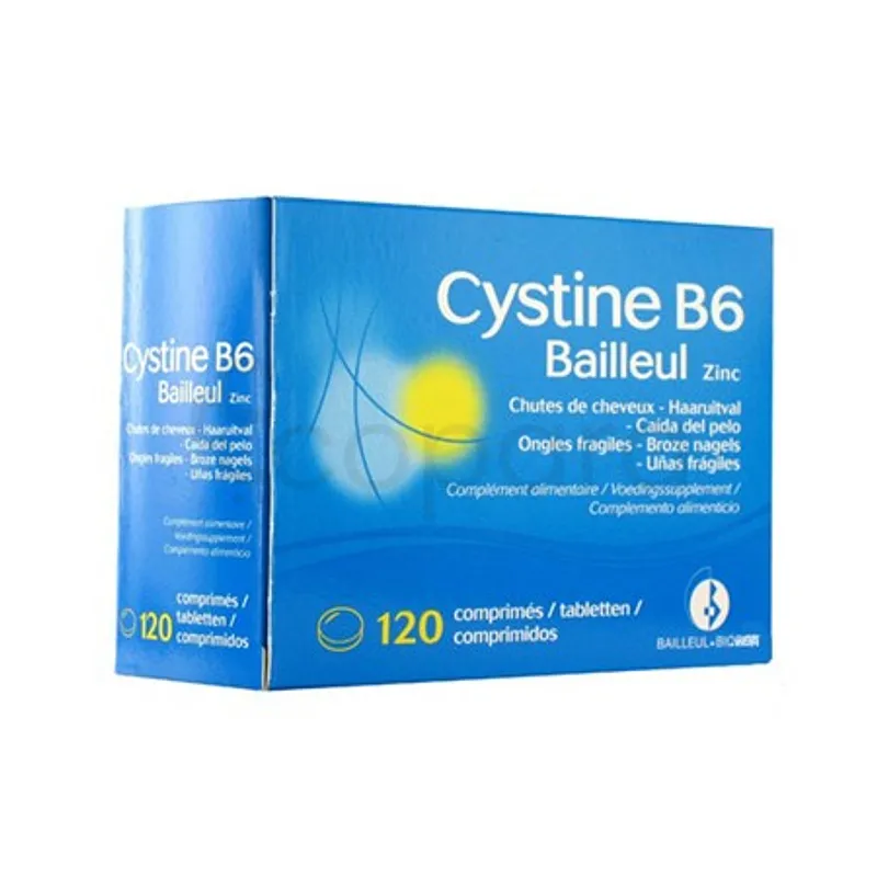 CYSTINE B6 BAILLEUL ZINC CHUTE CHEVEUX BOITE DE 120 COMPRIMES