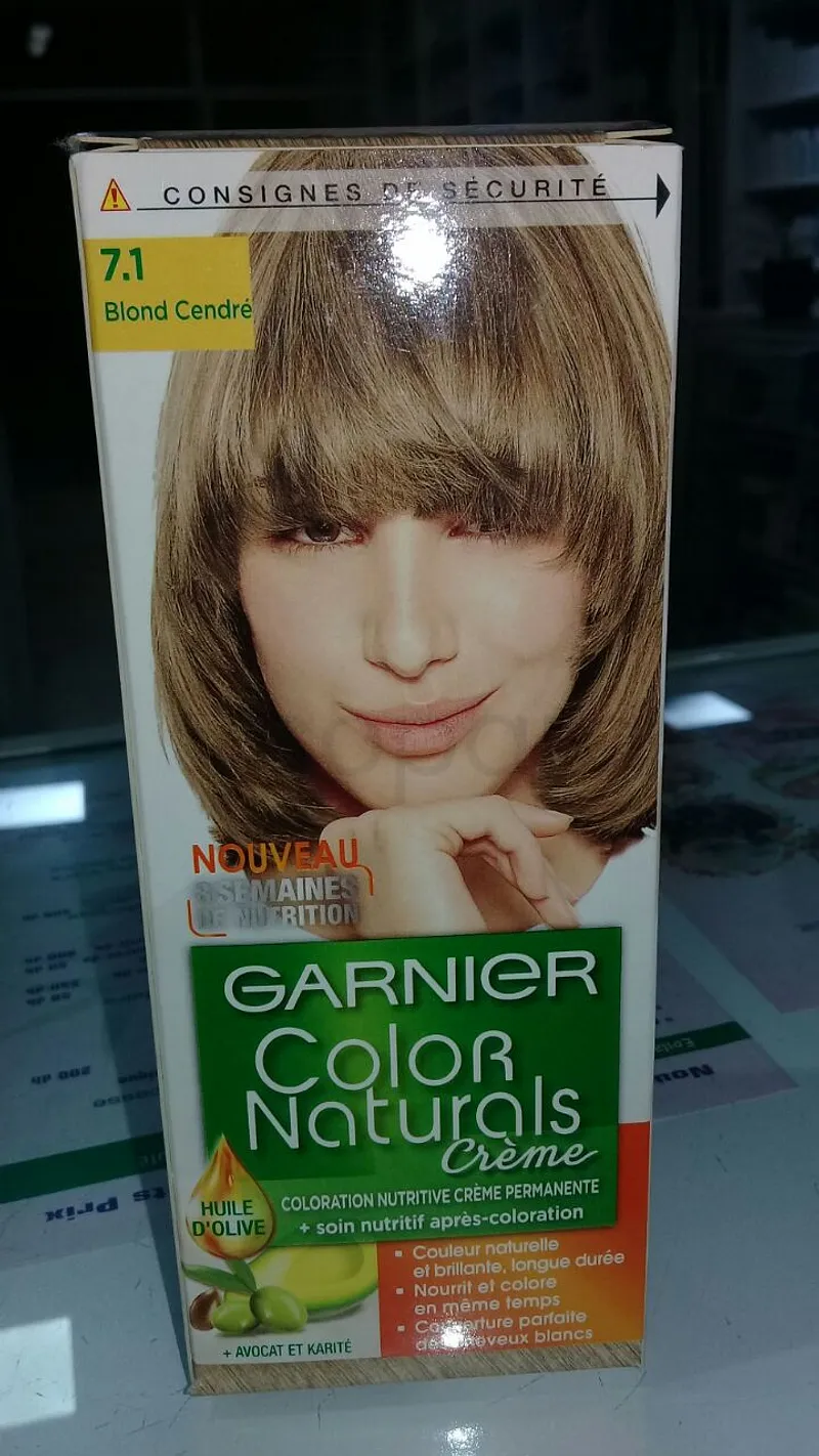 GARNIER COLOR NATURALS CREME COLORATION NUTRITIVE BLOND CENDRE NUMERO 7.1
