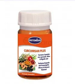 PHYTOMISAN CURCUMISAN PLUS CURCUMA CAPSULES AVEC GRENADE OLIVE ET NIGELLE NOIR BOITE DE 60 GELULES