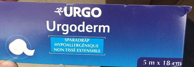 URGO URGODERM SPARADRAP HYPOALLERGENIQUE NON TISSE EXTENSIBLE 5M*18CM