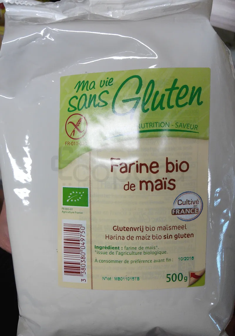 MA VIE SANS GLUTEN FARINE BIO DE MAIS 500G