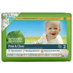 SEVENTH GENERATION COUCHES BEBE TAILLE 2 BOITE DE 36