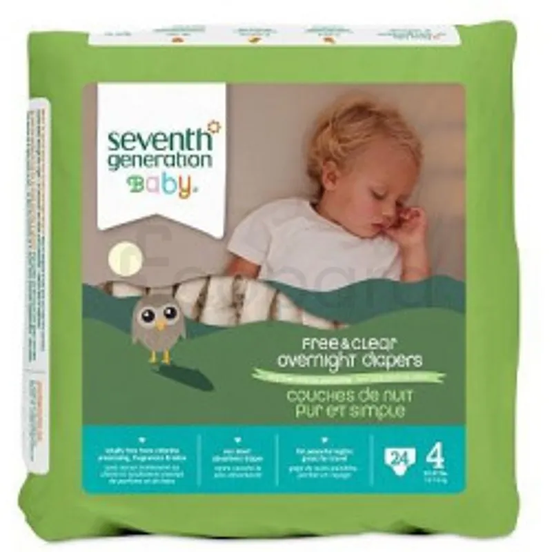 SEVENTH GENERATION BABY COUCHES DE NUIT ET DE VOYAGE TAILLE 4 BOITE DE 24