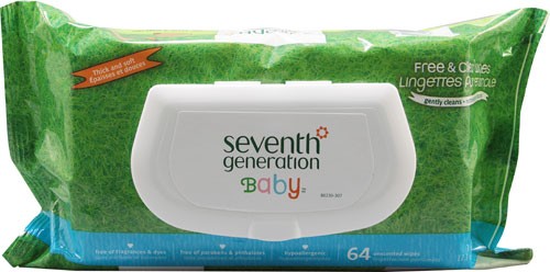 SEVENTH GENERATION BABY LINGETTES PURE ET SIMPLE BOITE DE 64