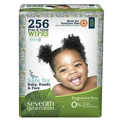 SEVENTH GENERATION WIPES LINGETTES 4*64 BOITE DE 256