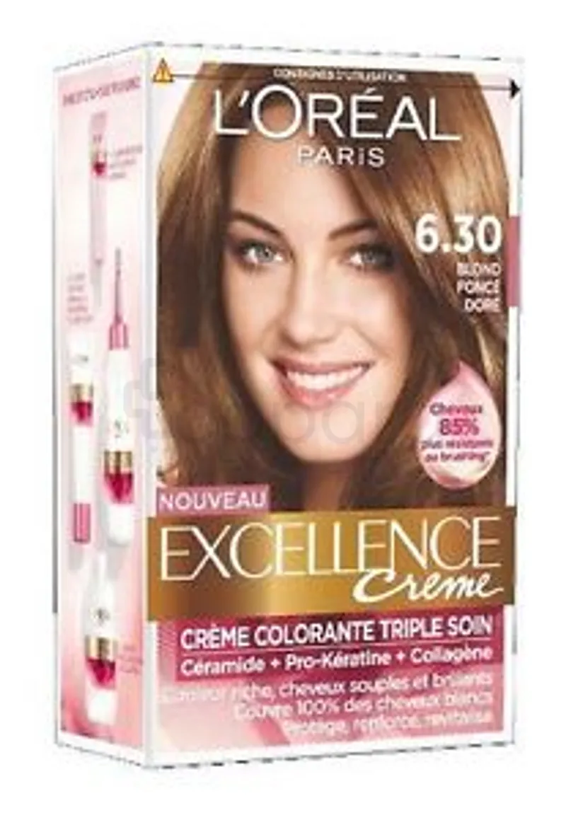 L'OREAL PARIS EXCELLENCE CREME COLORATION CHEVEUX NUMERO 6.30