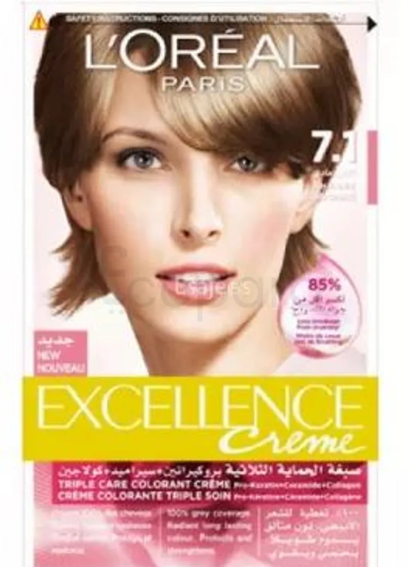 L'OREAL PARIS EXCELLENCE CREME COLORATION CHEVEUX NUMERO 7.1