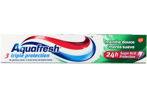 AQUAFRESH DENTIFRICE 3 TRIPLE PROTECTION MENTHE DOUCE 24H 75ML
