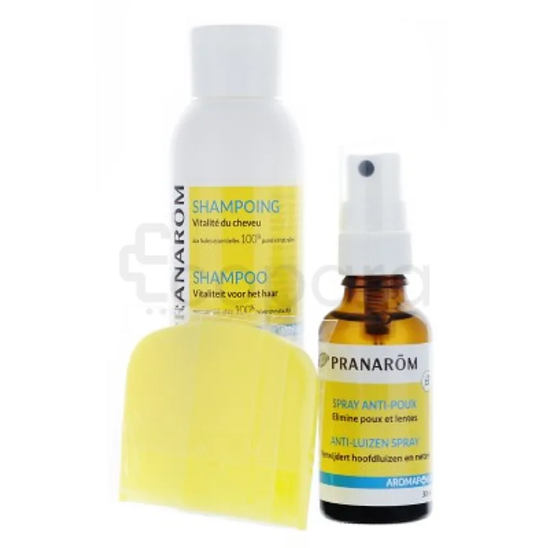 PRANAROM TRAITEMENT ANTI-POUX SPRAY BIO 30ML + SHAMPOOING + PEIGNE BOITE DE 3