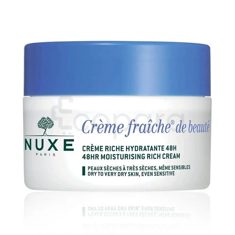 NUXE CREME FRAICHE DE BEAUTE CREME RICHE HYDRATANTE 48H PEAUX SECHES A TRES SECHES 50ML
