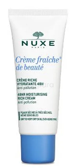 NUXE CREME FRAICHE DE BEAUTE CREME RICHE HYDRATANTE 48H PEAUX SECHES A TRES SECHES 30ML