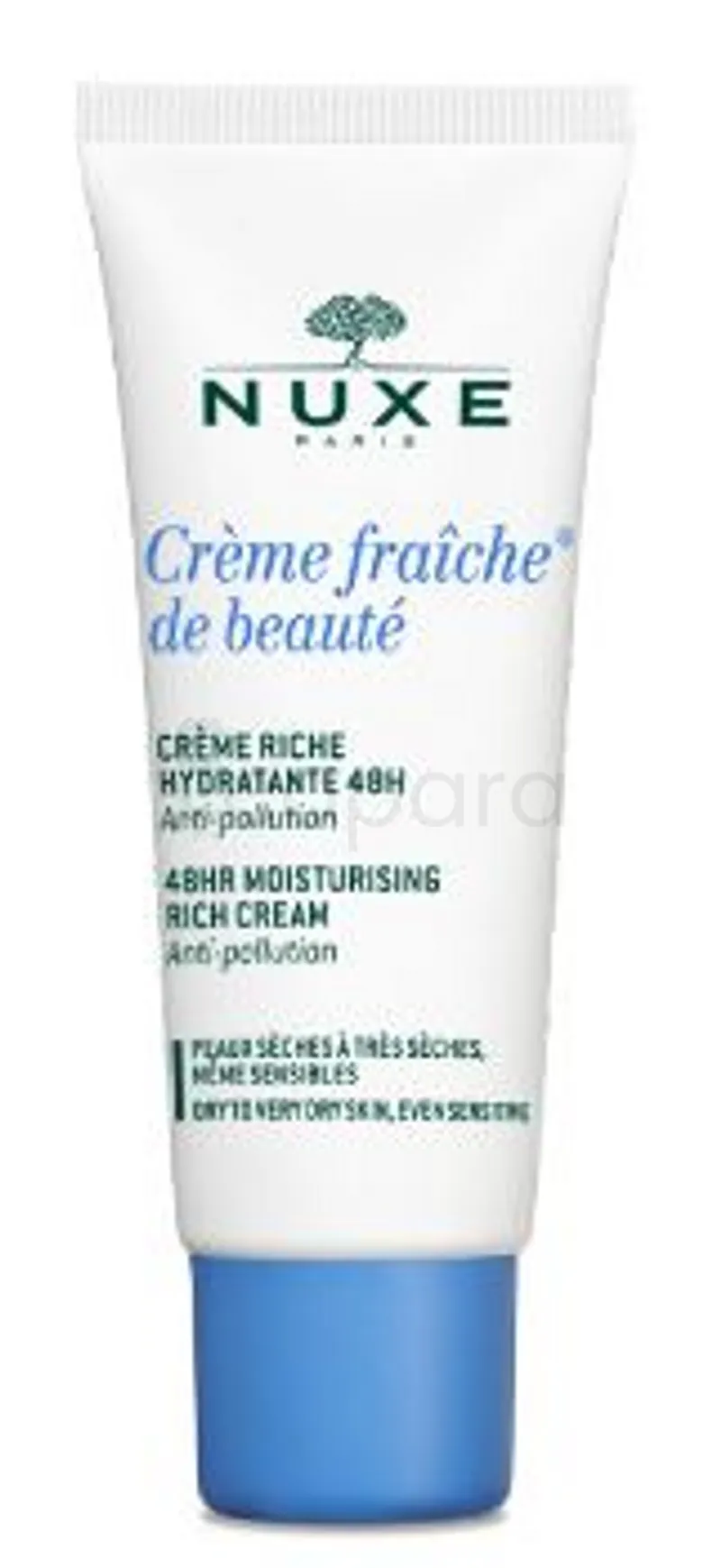 NUXE CREME FRAICHE DE BEAUTE CREME RICHE HYDRATANTE 48H PEAUX SECHES A TRES SECHES 30ML