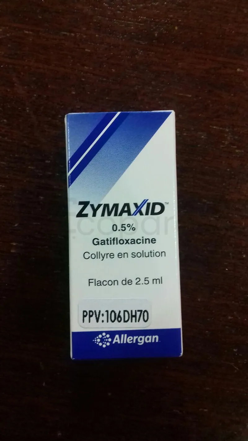 ZYMAXID 0.5% GATIFLOXACINE COLLYRE EN SOLUTION 2.5ML COLLYRE