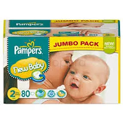 PAMPERS NEW BABY COUCHES JUMBO PACK TAILLE 2 BOITE DE 80