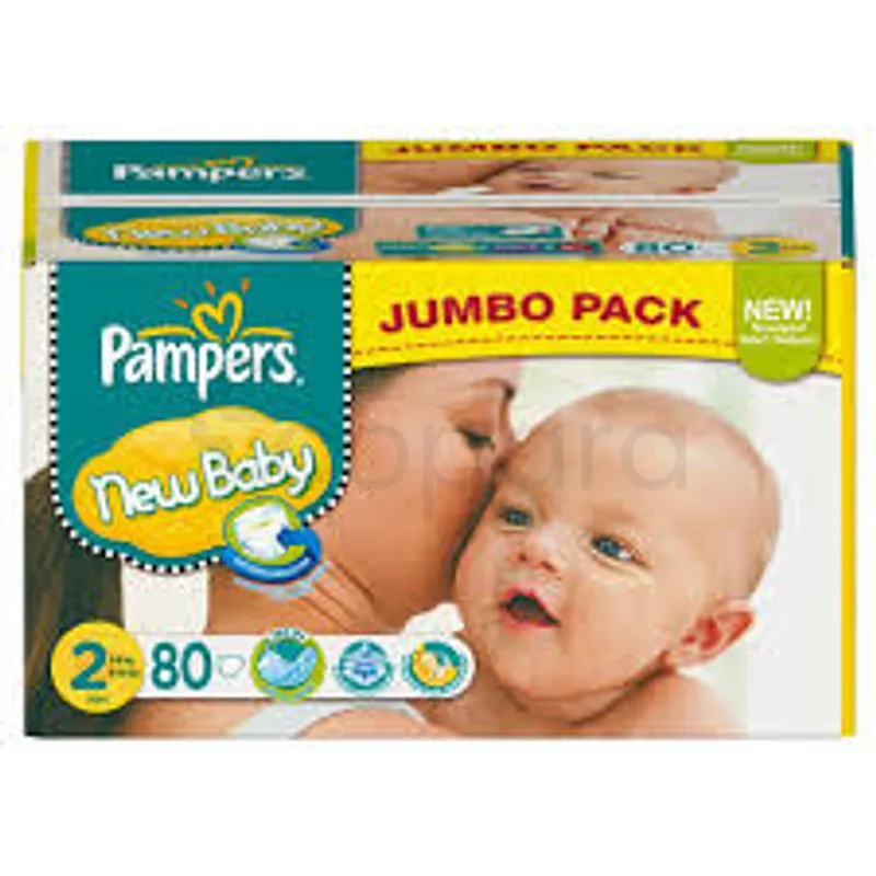 PAMPERS NEW BABY COUCHES JUMBO PACK TAILLE 2 BOITE DE 80