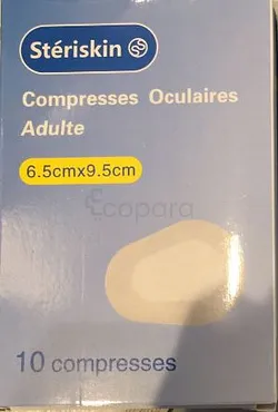 STERISKIN COMPRESSE OCULAIRE ADULTE 6.5CM*9.5CM BOITE DE 10