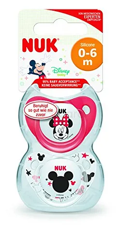 NUK SUCETTE DISNEP MIKEY 1ER AGE 0-6MOIS BOITE DE 2 REFERENCE 10729939