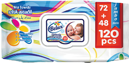 BELUX LINGETTES PH 5.5 BOITE DE 120