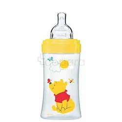 DODIE BIBERON SENTATION+ WINNIE JAUNE 0-6MOIS TETINE PLAT 270ML BOITE DE 2