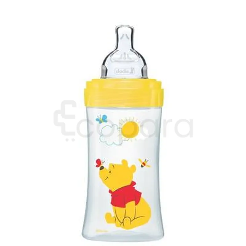 DODIE BIBERON SENTATION+ WINNIE JAUNE 0-6MOIS TETINE PLAT 270ML BOITE DE 2