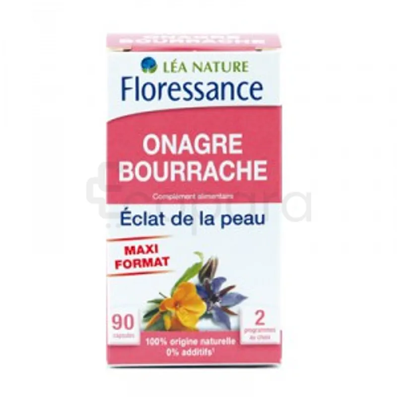LEA NATURE FLORESSANCE ONAGRE BOURRACHE ECLAT DE LA PEAU BOITE DE 90 CAPSULES