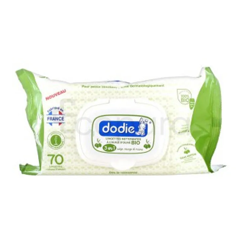 DODIE LINGETTES A L'HUILE D'OLIVE 3EN1 BOITE DE 70
