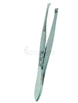 FORMES ET FLAMMES PINCE A EPILER ACIER FORGE CHROME MORS ETROITS CARRES 8CM REFERENCE 10