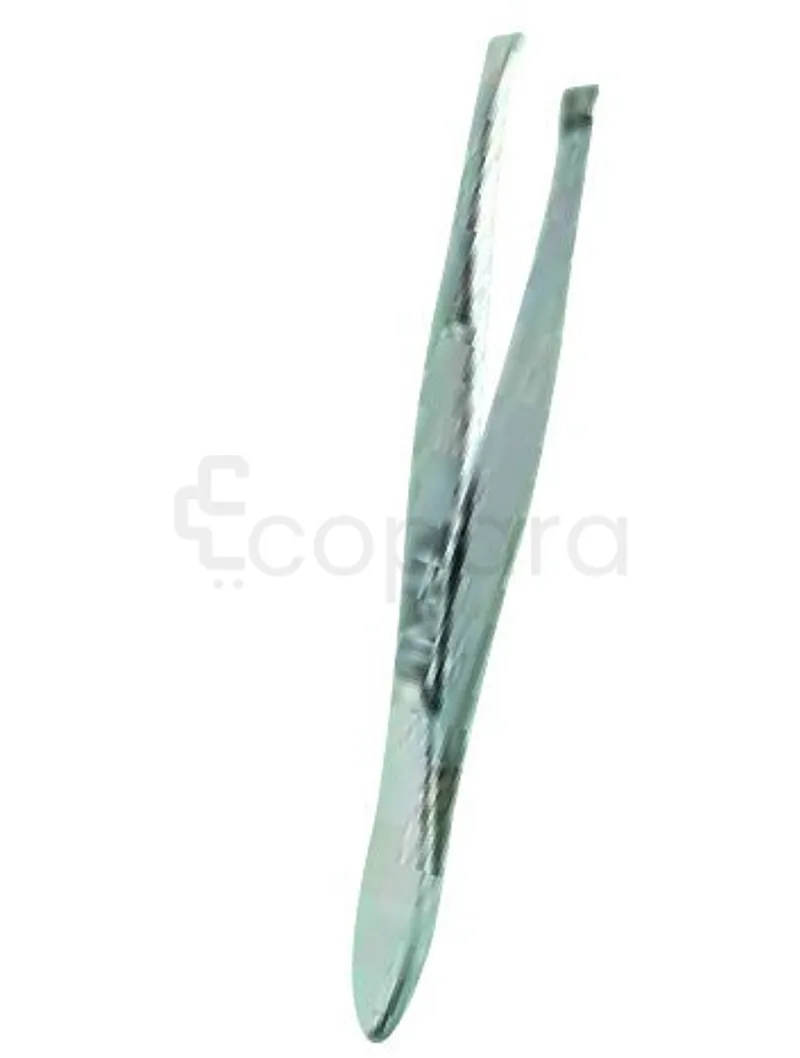 FORMES ET FLAMMES PINCE A EPILER ACIER FORGE CHROME MORS ETROITS CARRES 8CM REFERENCE 10