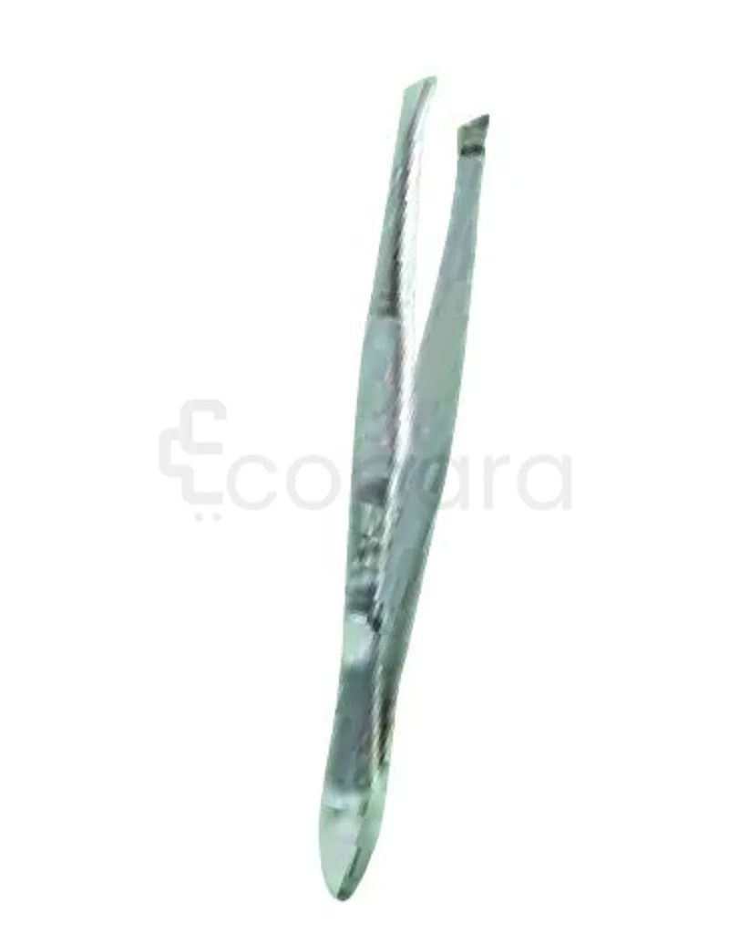 FORMES ET FLAMMES PINCE A EPILER ACIER FORGE CHROME MORS ETROITS BIAIS 8CM REFERENCE 11