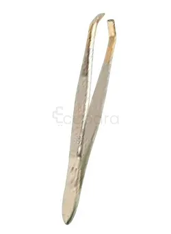 FORMES ET FLAMMES PINCE A EPILER ACIER FORGE BOUTS DORES FORME CRABE 8CM REFERENCE 14