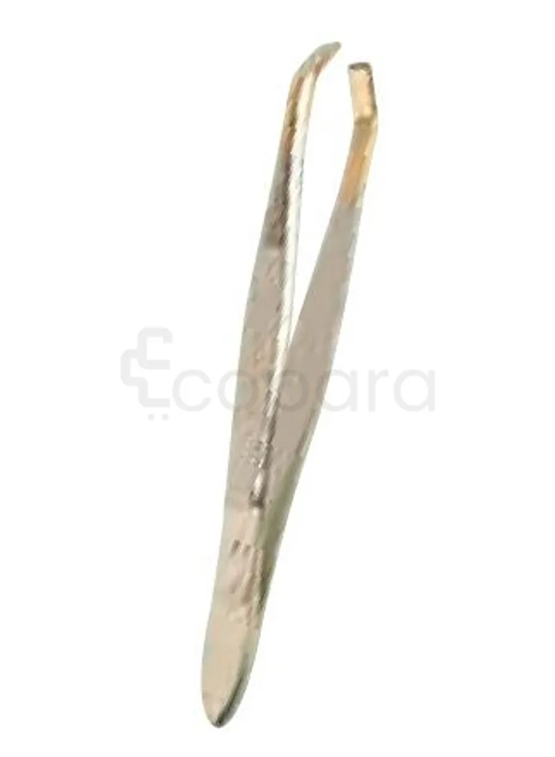 FORMES ET FLAMMES PINCE A EPILER ACIER FORGE BOUTS DORES FORME CRABE 8CM REFERENCE 14