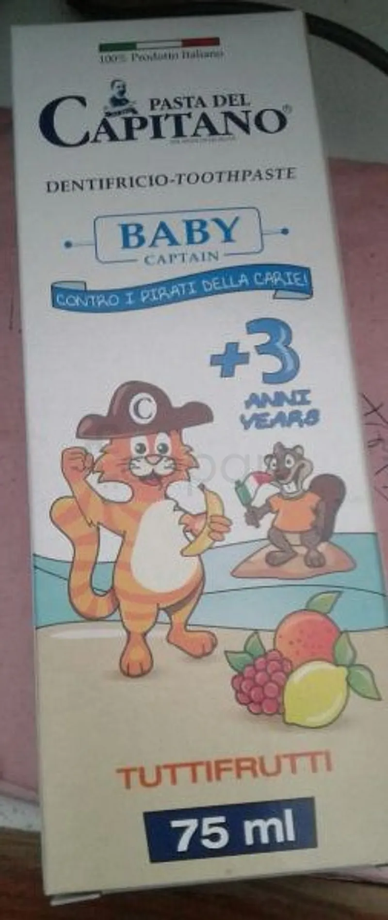 PASTA DEL CAPITANO DENTIFRICE JUNIOR 3ANS+ TUTTI FRUTTI 75ML