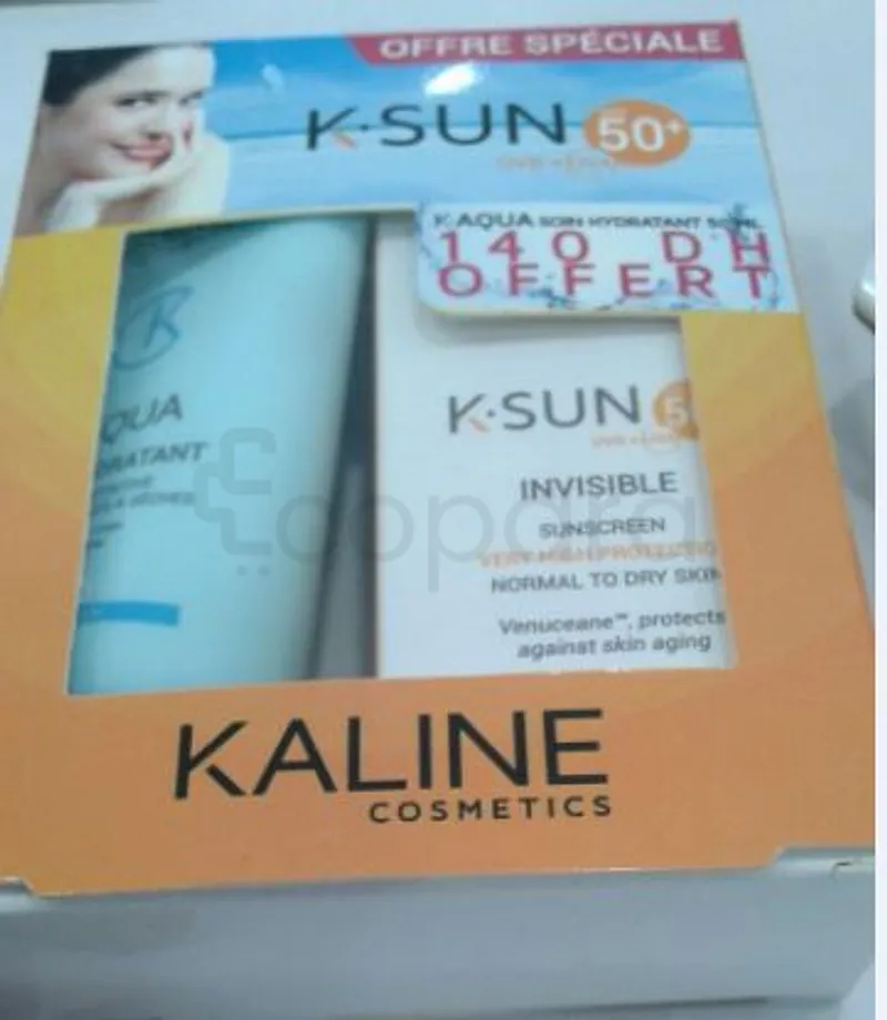 KALINE PACK K-SUN ECRAN INVISIBLE + K-AQUA SOIN HYDRATANT CREME NUTRITIVE 50ML OFFRE SPECIAL