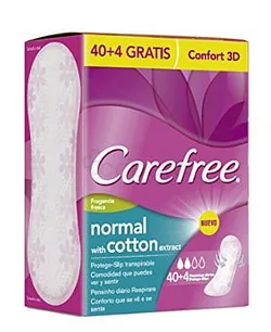 CAREFREE PROTEGE-SLIPS NORMAL WITH COTTON EXTRACT BOITE DE 40