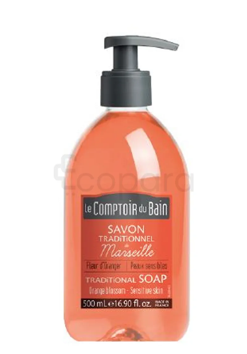 LE COMPTOIR DU BAIN SAVON TRADITIONNEL MARSEILLE FLEUR D'ORANGER 500ML REFERENCE CB_SMT005