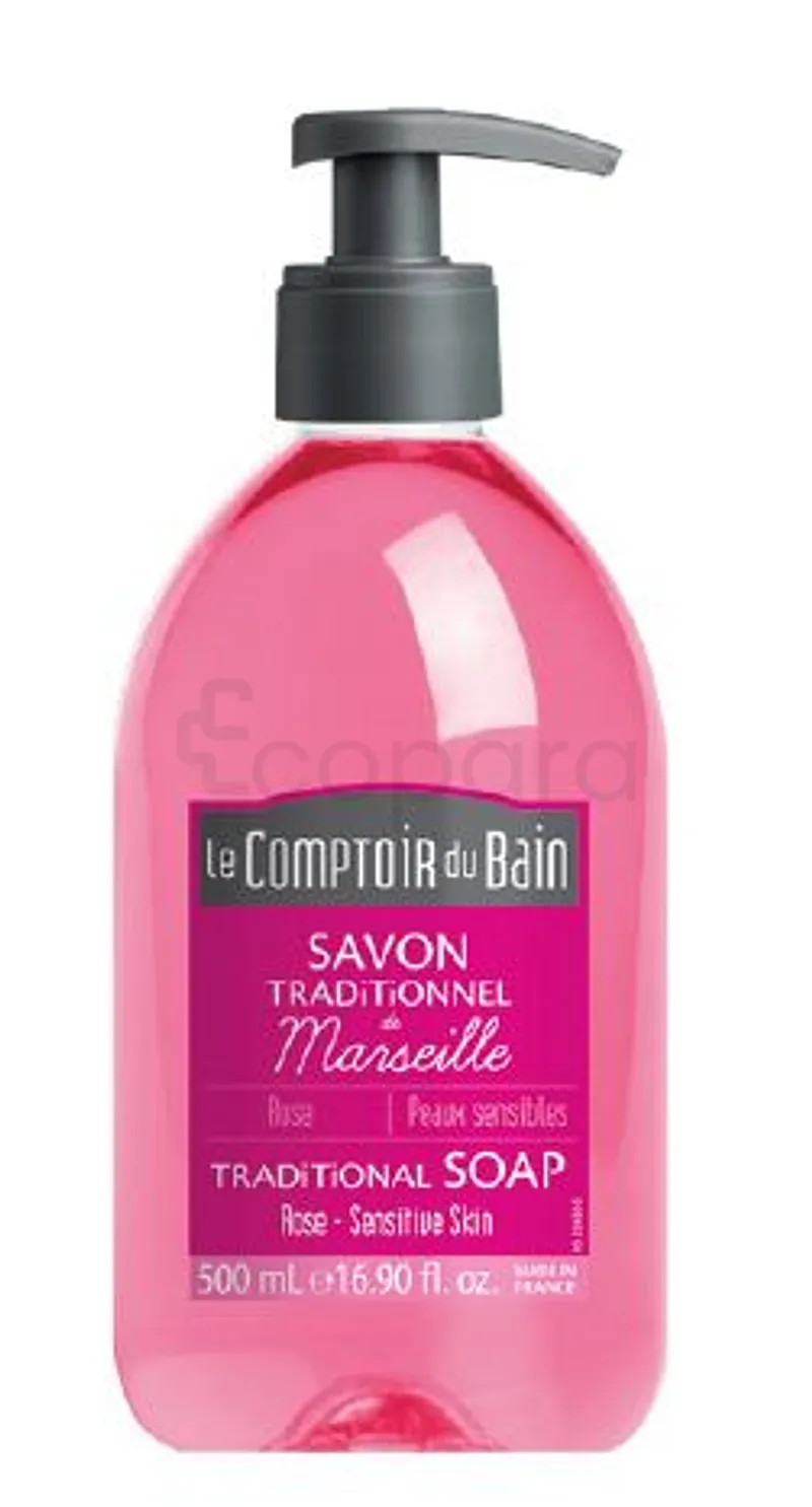 LE COMPTOIR DU BAIN SAVON TRADITIONNEL MARSEILLE ROSE 500ML REFERENCE CB_SMT007