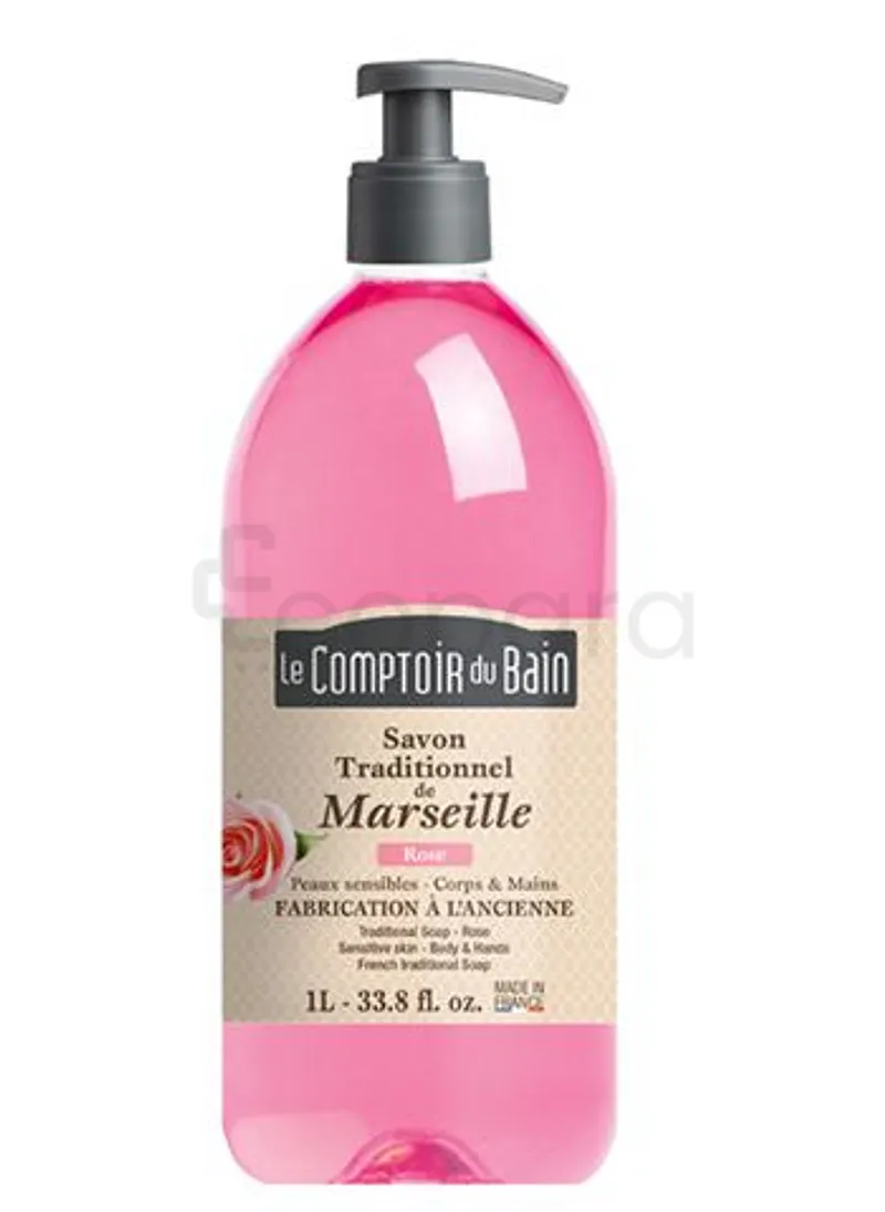 LE COMPTOIR DU BAIN SAVON TRADITIONNEL MARSEILLE ROSE 1L REFERENCE CB_SMT008