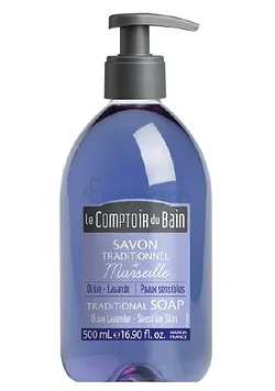LE COMPTOIR DU BAIN SAVON TRADITIONNEL MARSEILLE OLIVE LAVANDE 500ML REFERENCE CB_SMT009