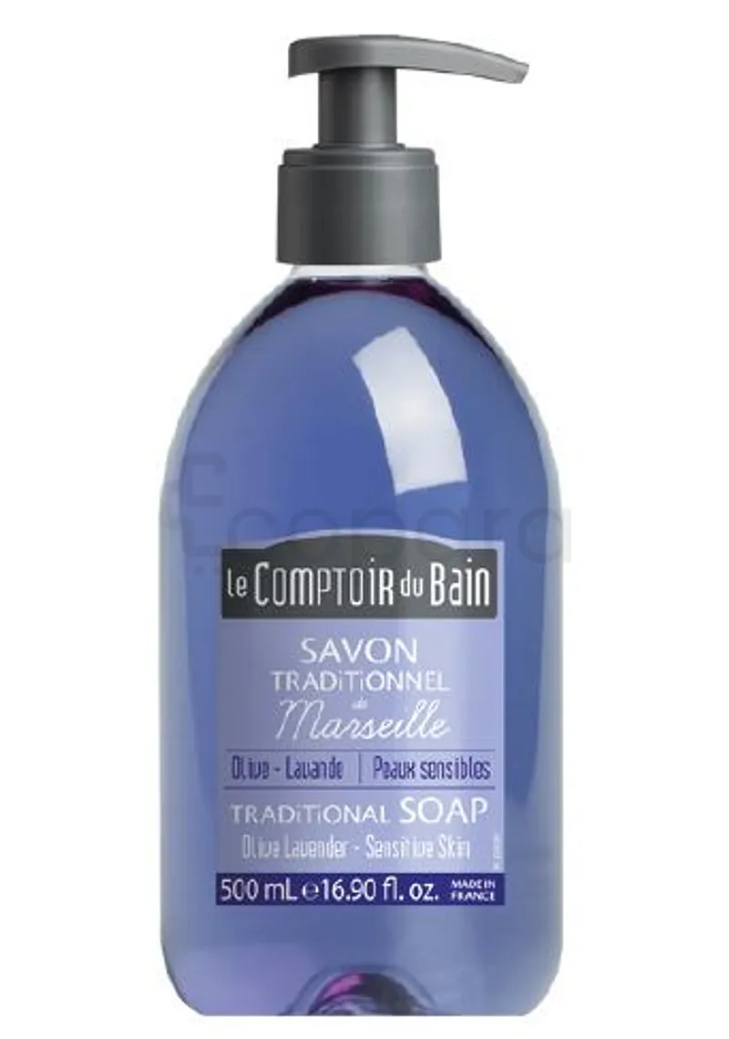 LE COMPTOIR DU BAIN SAVON TRADITIONNEL MARSEILLE OLIVE LAVANDE 500ML REFERENCE CB_SMT009