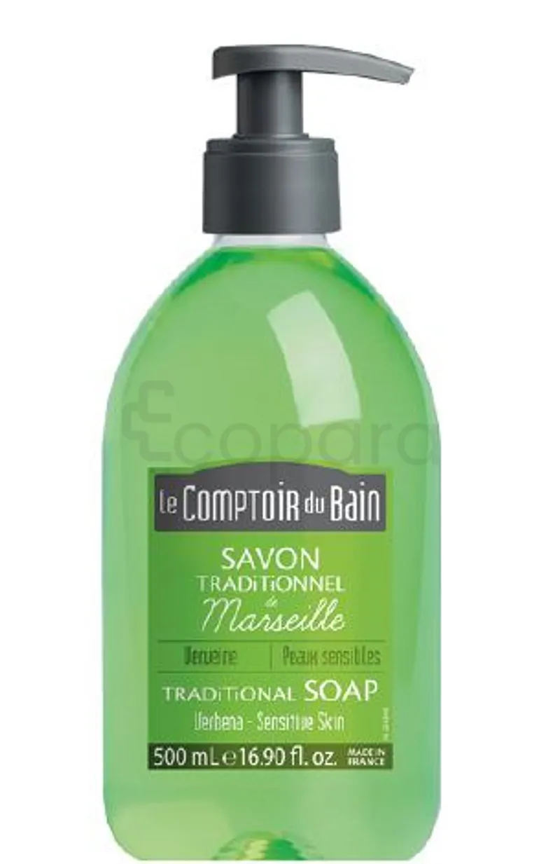LE COMPTOIR DU BAIN SAVON TRADITIONNEL MARSEILLE VERVEINE 500ML REFERENCE CB_SMT011