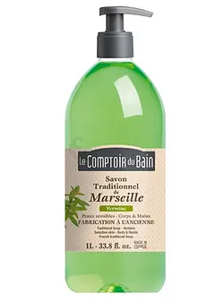 LE COMPTOIR DU BAIN SAVON TRADITIONNEL MARSEILLE VERVEINE 1L REFERENCE CB_SMT012